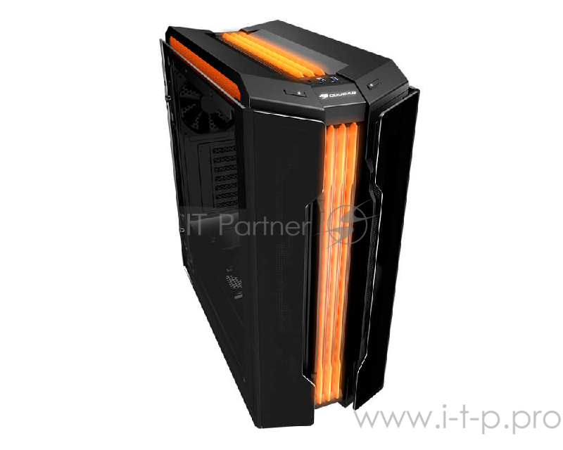 Корпус Cougar Gemini T, без БП, RGB, боковые панели из закалённого стекла, чёрный, ATX