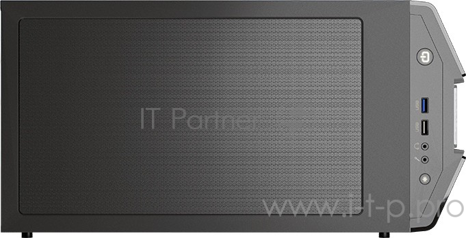 Cougar Gemini M игровой корпус серо-стальной (без БП, Mini ITX / Micro ATX, RGB LED, закаленное стекло, fan 1 x120 мм, 1 x USB 2.0, 2 x USB 3.0, audio)