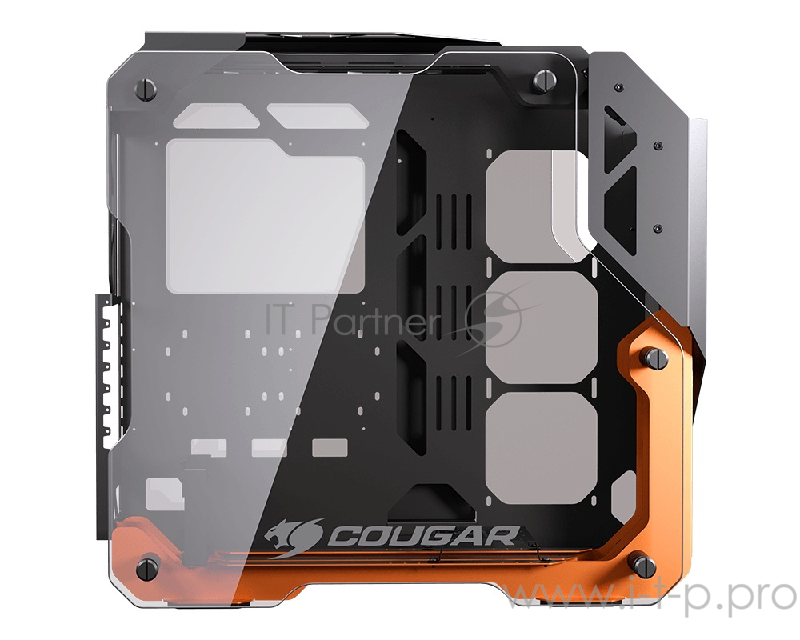 Игровой корпус Cougar Blazer чёрный/оранжевый (ATX, алюминий, закаленное стекло, 2 x USB 3.0, audio)
