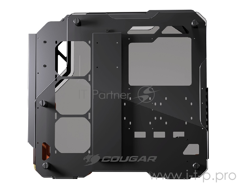 Игровой корпус Cougar Blazer чёрный/оранжевый (ATX, алюминий, закаленное стекло, 2 x USB 3.0, audio)