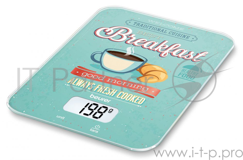 Весы кухонные электронные Beurer KS19 Breakfast макс.вес:5кг рисунок