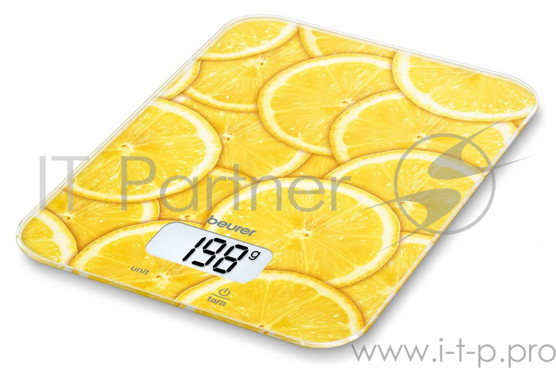 Весы кухонные электронные Beurer KS19 lemon макс.вес:5кг рисунок