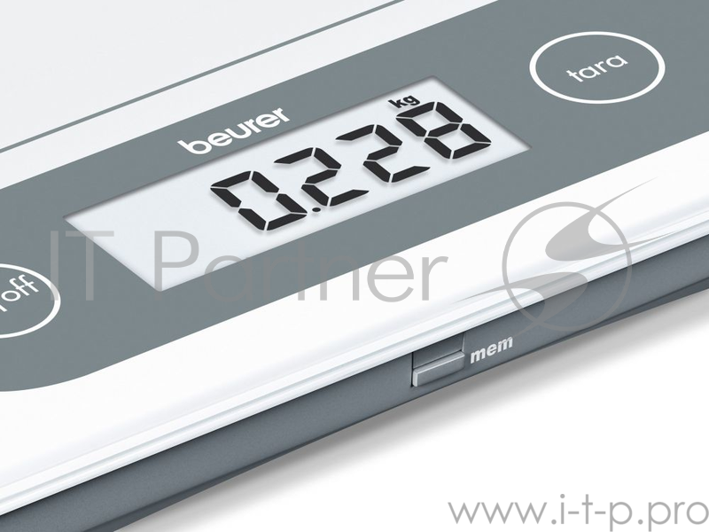 Весы кухонные электронные Beurer KS59 XXL макс.вес:20кг белый
