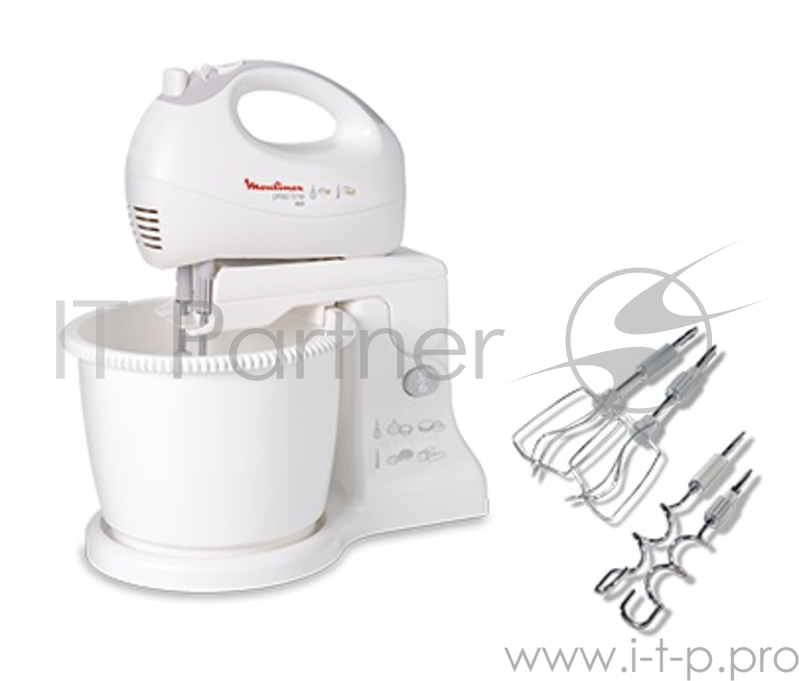 Миксер ручной Moulinex HM412131 450Вт белый/серый