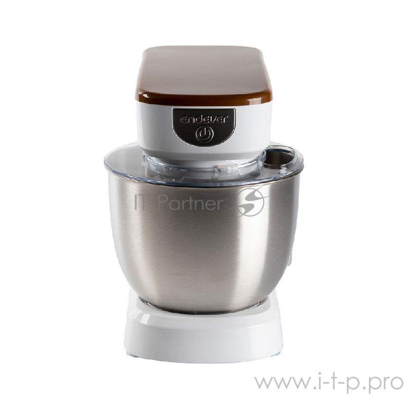 Миксер стационарный Endever Sigma-26, 1000 Вт., планетарный, многофункциональный, стальная чаша 3,5 л., регулировка скорости, белый/коричневый