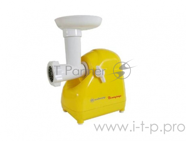 Мясорубка Белвар Помощница КЭМ-П2У 302-09, желтый, 1500 Вт, насадка для теста, колбас, шинковка, соковыжималка реверс