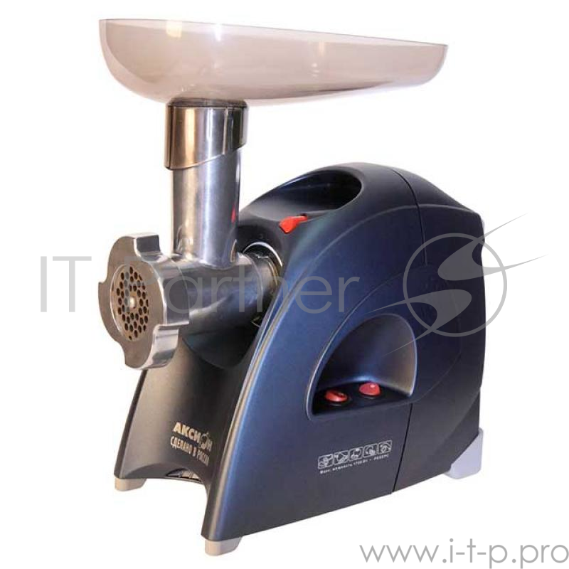 Мясорубка Аксион М 41.00, синий, 1700 Вт, насадка для набивки колбас, кеббе, реверс,произ.120 кг/час