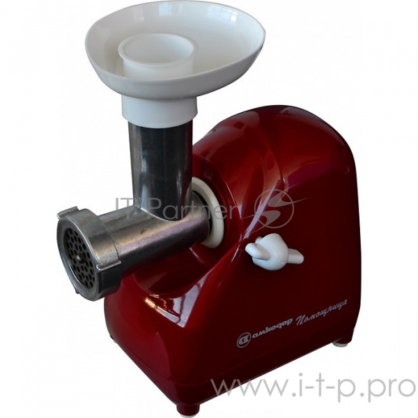 Мясорубка Белвар Помощница КЭМ-П2У 302-09, красный, макс. мощность 1500 Вт, реверс, шинковка, соковыжималка для мягких ягод и томатов,.насадка для теста, колбас
