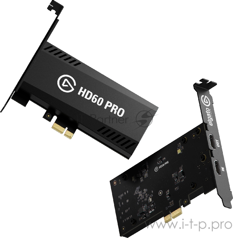 Elgato Game Capture HD60 Pro, Gaming streamer, PCI-Ex1, 2xHDMI (pass-trough), 1080p 60 fps, up to 60 Mbps, RTL (1GC109901002)