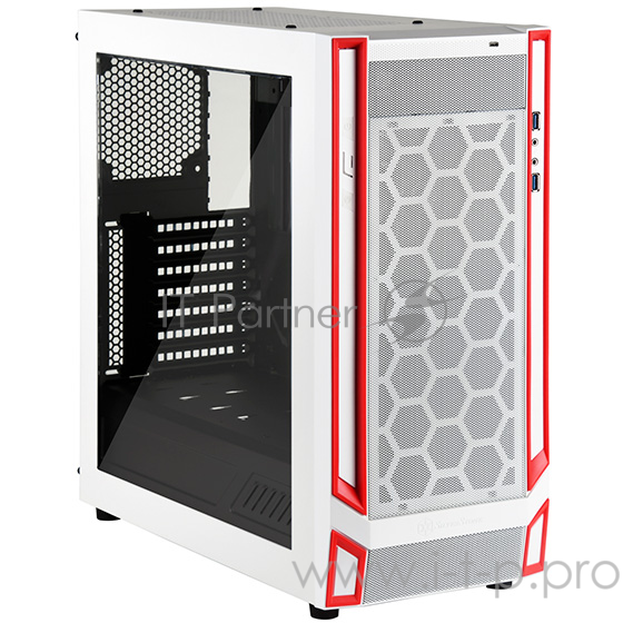 Корпус SilverStone SST-RL05WR-W белый (ATX, закаленное стекло, 2xUSB 3.0, HD Audio)