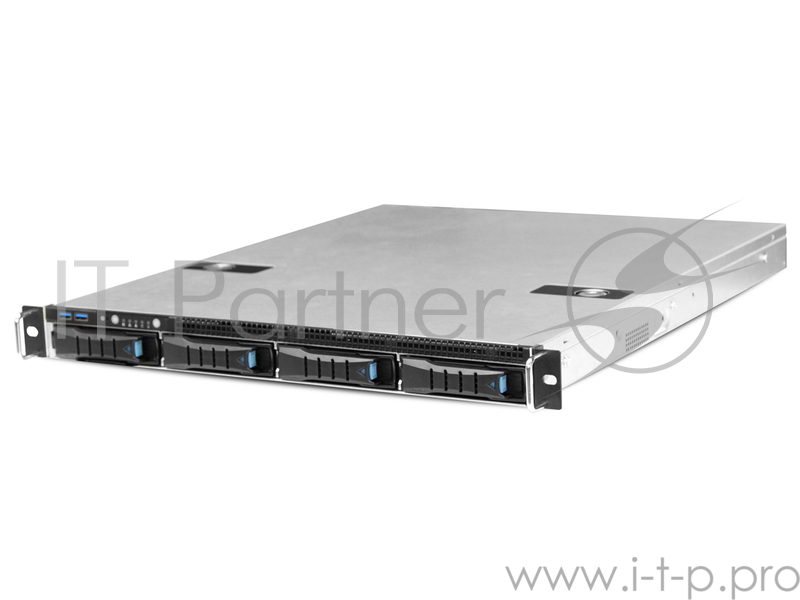 Корпус компьютерный AIC RSC-1DTS, 1U, 12G 4xSATA/SAS HS 3,5 + 4x2,5 9mm internal bay, up to 12(W) x 9.6(D) ATX, 1x12G 4port passive BP with 1xSFF-8643, 4x 40x28 fans, 400W single 80+ Platinum, 28 slide rail, w/o CPU heatsinks, w/o bezel, w/o riser