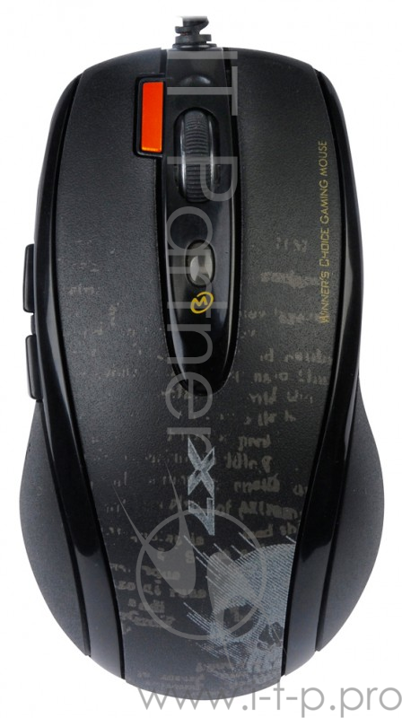 Мышь A4Tech F5(-1) (Black) V-track, 400-3000dpi 5 mod, 7 кн, 160kb memory, 30G/sec, 125-1000hz USB, key 3ms