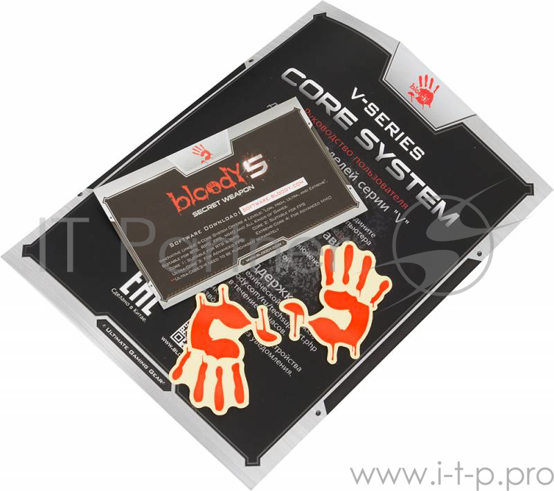 Мышь A4Tech Bloody V7m Gaming USB (Черный) 400-3000dpi 5 mod, 8 кн, 160kb memory, 30G/sec, 125-1000hz USB, key 3ms (890552)