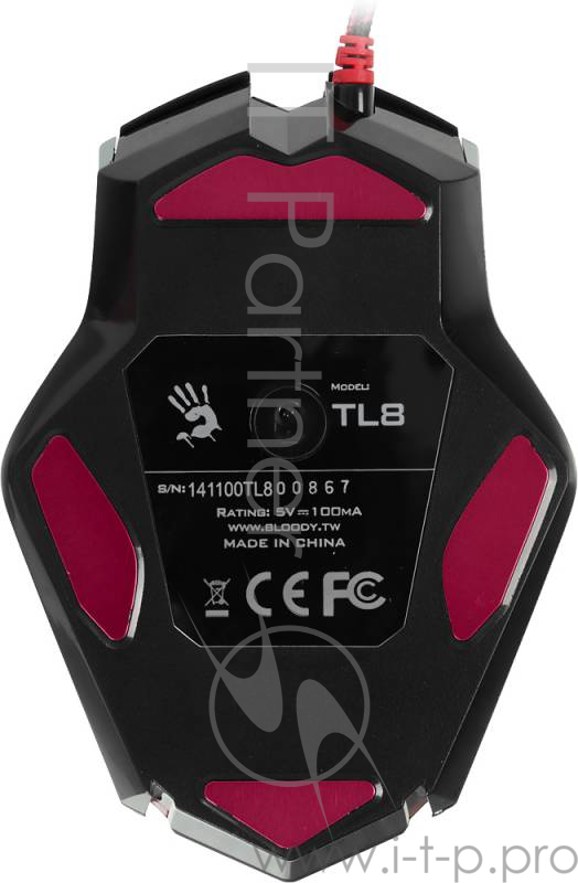 Мышь A4Tech Bloody TL8 Gaming, Terminator, Laser (100-8200 dpi), USB, 9 кнопок (856645)