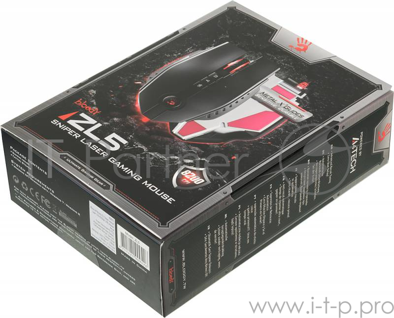 Мышь A4Tech Blood ZL5 Gaming USB (Черный) , 100-8200 dpi