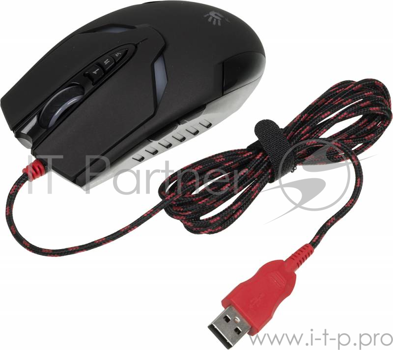 Мышь A4Tech Bloody V4m Gaming USB (Черный) ,8 кн., 3200 dpi, метал ножк
