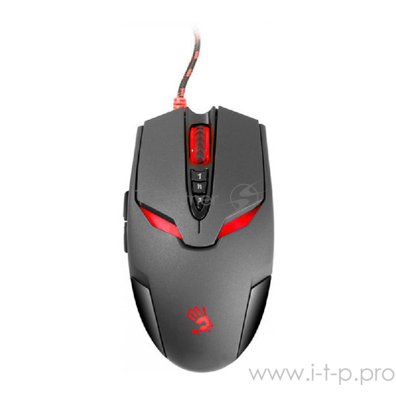 Мышь A4Tech Bloody V4m Gaming USB (Черный) ,8 кн., 3200 dpi, метал ножк