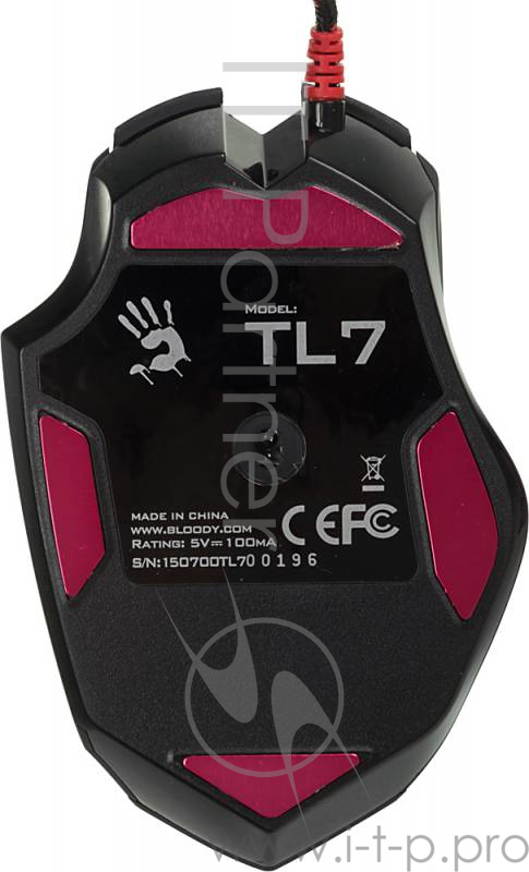 Мышь A4Tech Bloody Terminator TL7 черный/серый лазерная (8200dpi) USB2.0 игровая (8but)