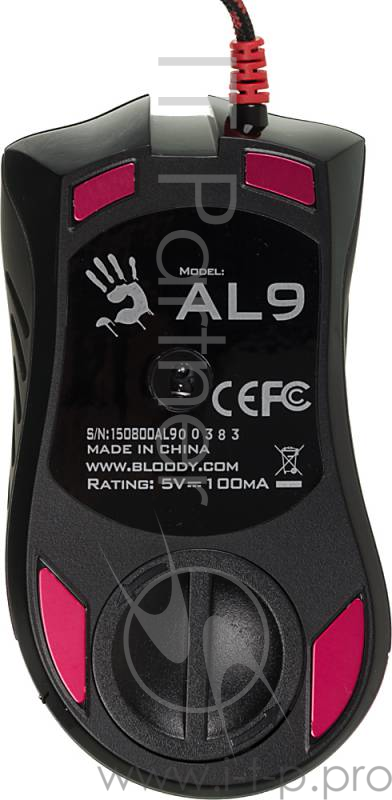 Мышь A4Tech Bloody AL9 Blazing черный лазерная (8200dpi) USB2.0 игровая (7but)