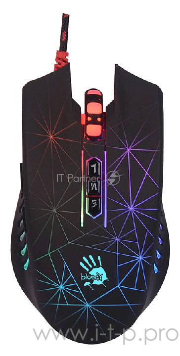 Мышь A4 Bloody P81 черный оптическая (5000dpi) USB2.0 игровая (8but)