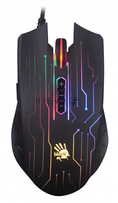 Мышь A4 Bloody Q82 черный/рисунок оптическая (3200dpi) USB игровая (8but)