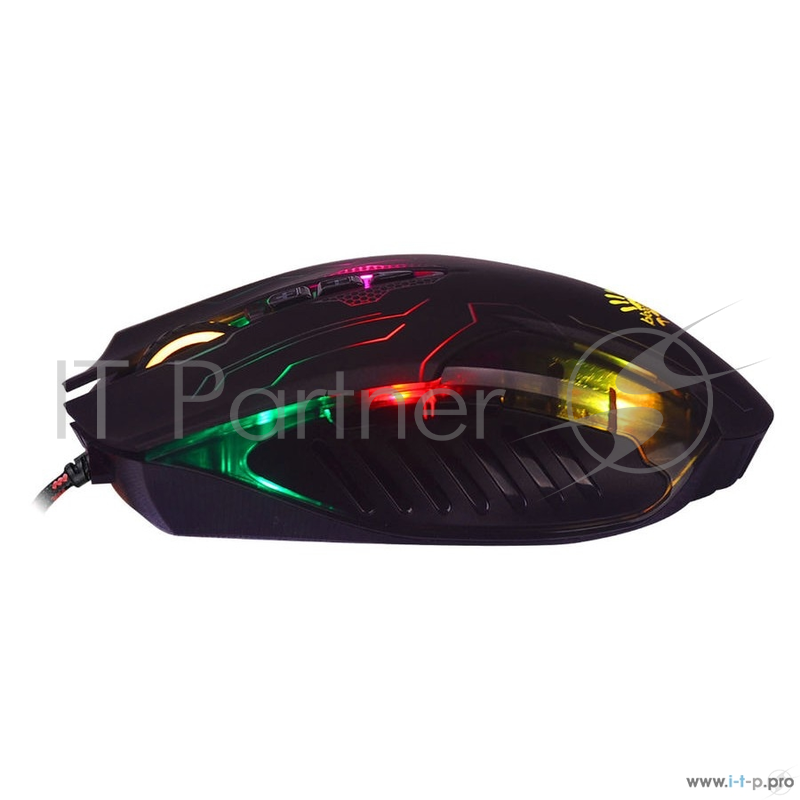 Мышь A4 Bloody Q51 черный/рисунок оптическая (3200dpi) USB игровая (8but)