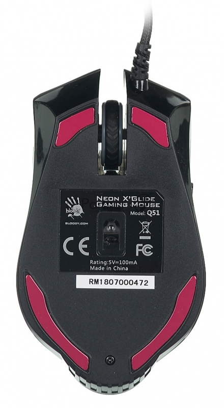 Мышь A4 Bloody Q51 черный/рисунок оптическая (3200dpi) USB игровая (8but)