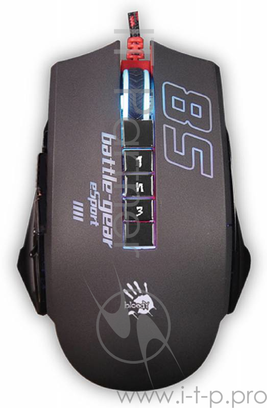 Мышь A4 Bloody P85 Sport черный оптическая (5000dpi) USB2.0 игровая (8but)