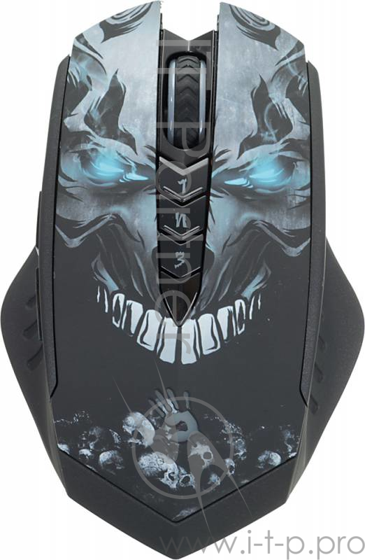 Мышь Mouse A4 Bloody R8 metal feet Skull design black optical (3200dpi) cordless USB Gaming (7but)