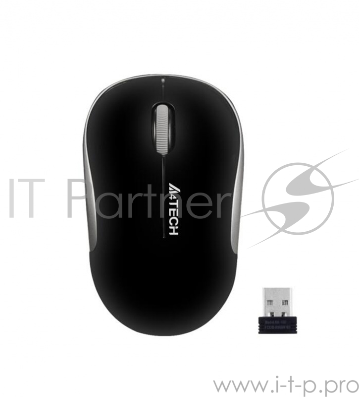Мышь A4 V-Track G3-300N черный/серебристый оптическая (1000dpi) беспроводная USB