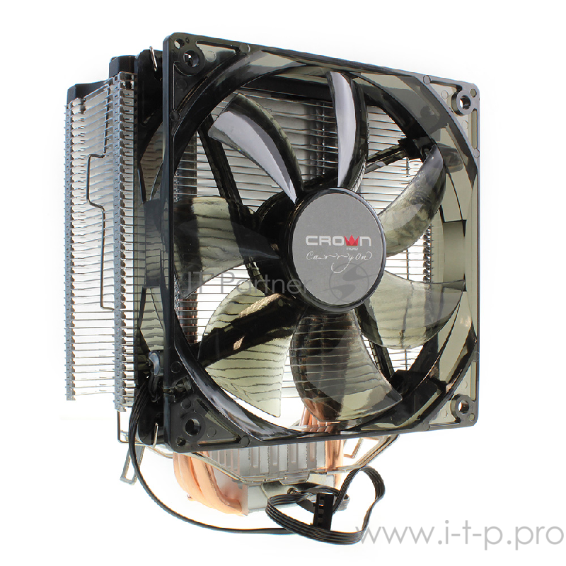 вентилятор CROWN Кулер для процессора CM-5 (Для Intel и AMD,TDP до 187 Ватт,5шт. теплопроводных трубок,Синяя светодиодная подсветка,Гидродинамическии? подшипник,Размер: 148*126*85 мм)