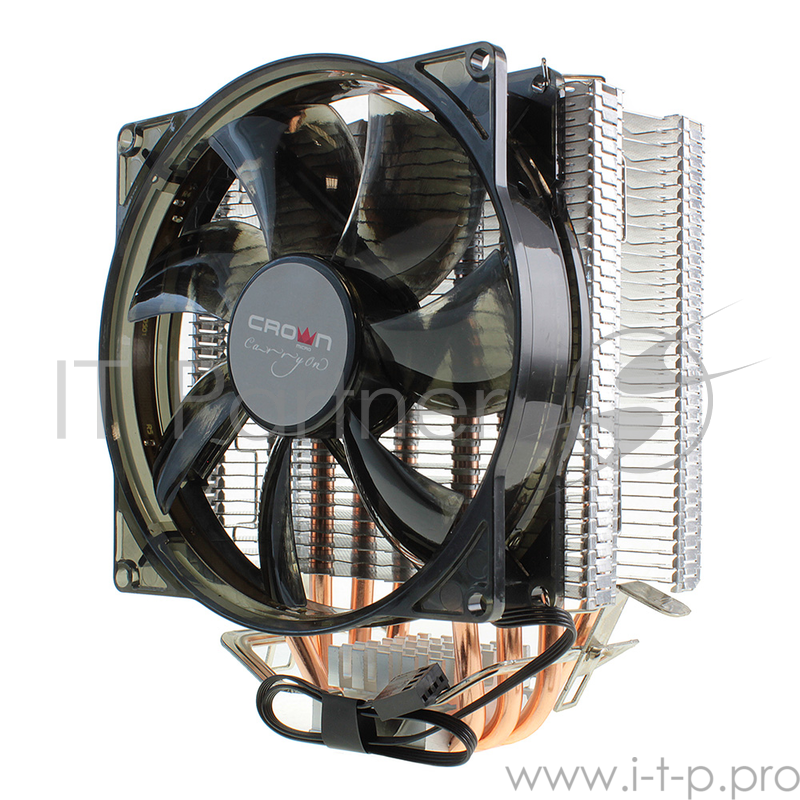 вентилятор CROWN Кулер для процессора CM-4 (Для Intel и AMD,TDP до 160 Ватт,4шт. теплопроводных трубок, Гидродинамическии? подшипник,Размер: 154*124*84 мм)