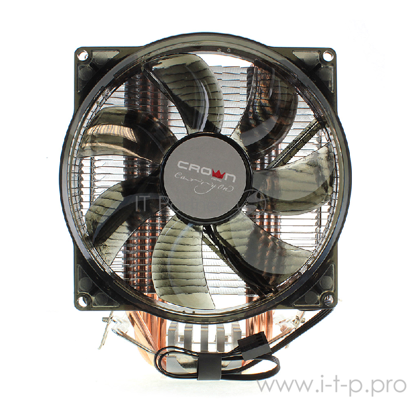 вентилятор CROWN Кулер для процессора CM-4 (Для Intel и AMD,TDP до 160 Ватт,4шт. теплопроводных трубок, Гидродинамическии? подшипник,Размер: 154*124*84 мм)