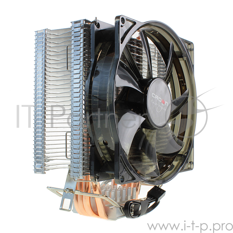 вентилятор CROWN Кулер для процессора CM-4 (Для Intel и AMD,TDP до 160 Ватт,4шт. теплопроводных трубок, Гидродинамическии? подшипник,Размер: 154*124*84 мм)