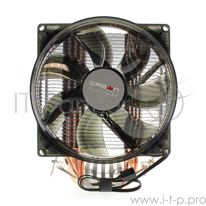 вентилятор CROWN Кулер для процессора CM-4 (Для Intel и AMD,TDP до 160 Ватт,4шт. теплопроводных трубок, Гидродинамическии? подшипник,Размер: 154*124*84 мм)