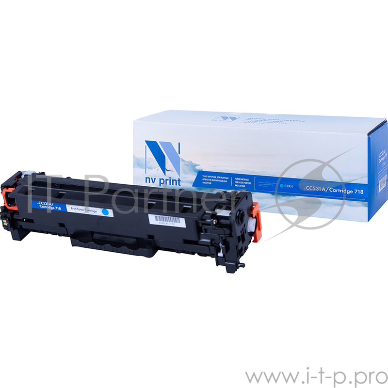 Картридж NV Print совместимый HP CC531A/Canon718 Cyan дляLJ Color CP2025/Canon i-SENSYSLBP-7200C(2800k)