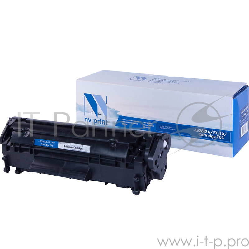 Картридж NV Print совместимый HP Q2612A/FX-10/Can703 для HP LJ 1010/1015/1022 Canon L100/M4010/ (2000k)