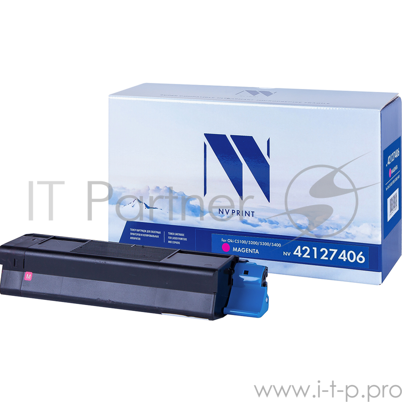 Картридж NV Print совместимый Oki C5100/5200/5300/5400 Magenta для C5100/5200/5300/5400 42127406 (5000k)