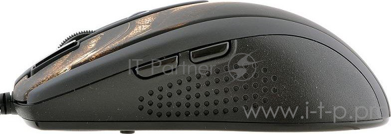 Мышь A4Tech XL-750BH (черный+корич.) USB, 6кн, 1кл-кн, 3600DPI