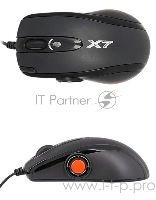 Мышь A4 X-755BK черный оптическая (2000dpi) USB игровая (9but)