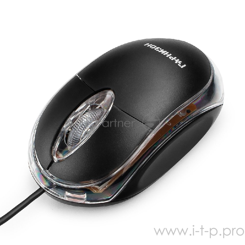 Мышь Гарнизон GM-100, USB, чип- Х, черный, 1000 DPI, 2кн.+колесо-кнопка