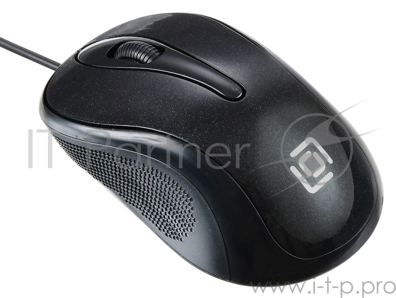 Мышь Oklick 385M черный оптическая (1000dpi) USB для ноутбука (2but)