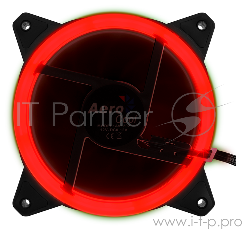 Вентилятор Aerocool REV RGB , 120x120x25мм, 16,8 млн. цветов, RGB подсветка в виде двойного кольца, 3-Pin, 1200 об/мин, 41,3 CFM, 15,1 дБА