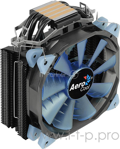Кулер Aerocool Verkho 4 Dark Soc-FM2+/AM2+/AM3+/AM4/1150/11 4-pin 18-26dB Al+Cu 140W 678gr Ret