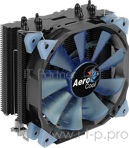 Кулер Aerocool Verkho 4 Dark Soc-FM2+/AM2+/AM3+/AM4/1150/11 4-pin 18-26dB Al+Cu 140W 678gr Ret