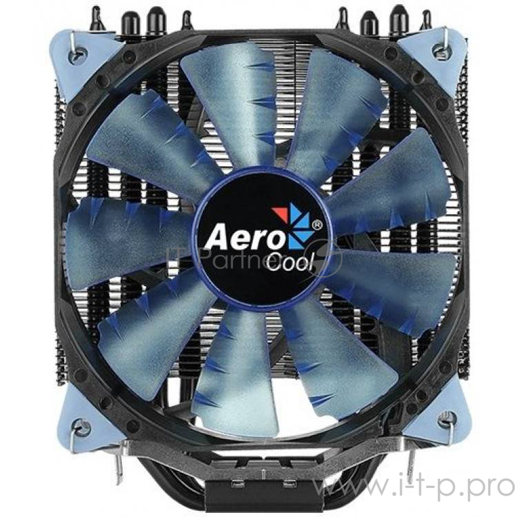 Устройство охлаждения(кулер) Aerocool Verkho 5 DARK Soc-FM2+/AM2+/AM3+/AM4/1150/11 4-pin 15-27dB Al+Cu 150W 741gr LED Ret