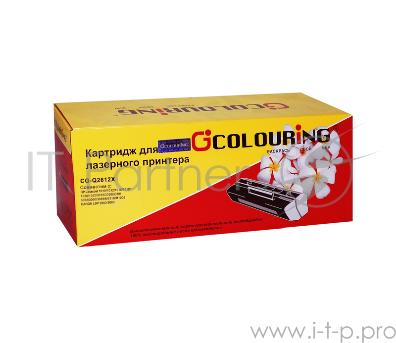 Картридж CG-Q2612X для принтеров HP LJ 1010/1012/1015/1018/1020/1022/ Series Canon LBP2900/3000 3000 копий Colouring