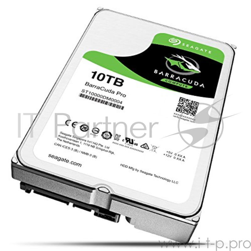 Жесткий диск SATA 10TB 7200RPM 6GB/S 256MB ST10000DM0004 SEAGATE Barracuda