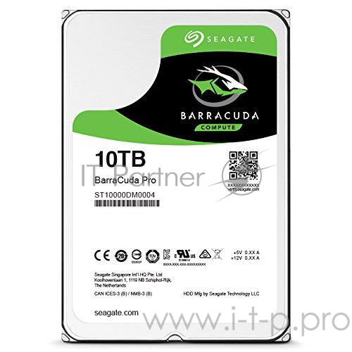 Жесткий диск SATA 10TB 7200RPM 6GB/S 256MB ST10000DM0004 SEAGATE Barracuda