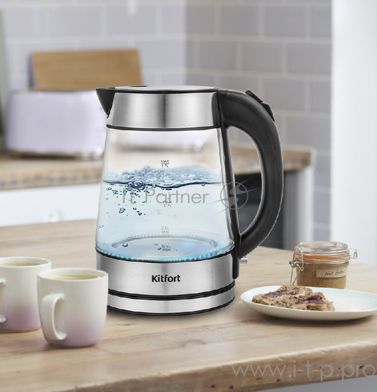 Чайник Kitfort КТ-6105 Мощность 1850–2200 Вт.Ёмкость 1,7 л.Режимы нагрева 100 °С